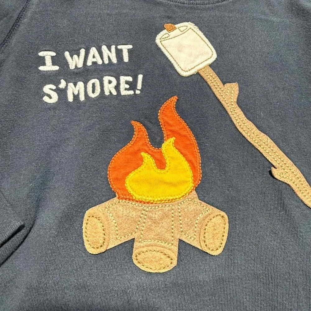 Gymboree Toddler Boys I Want S'more Campfire Long Sleeve Shirt Size 2T